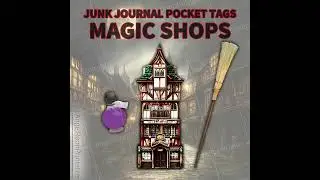 Junk Journal Pocket Tags/ Envelope Idea - Fantasy Magic Shop - AngelRoonPrintable@Etsy #ephemera
