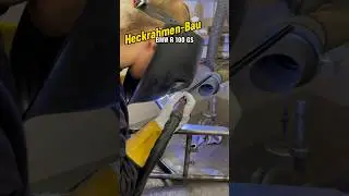 Heckrahmenbau, schwei&szlig;en des SWT -SPORTS Rahmenhecks f&uuml;r BMW Motorrad R 80-100 GS im WIG verfahren