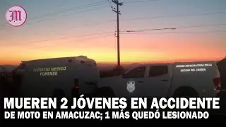 Mu3ren 2 jóvenes en accid*nte de moto en Amacuzac; 1 más quedó lesionado