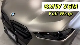 Wrapping this BMW X6M in Full Matte Iced Silver Titanium, Color so nice!