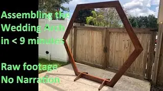 Assembling the DIY Wedding Arch in under 9 minutes. Pics & raw footage no narration Hexagon Archway