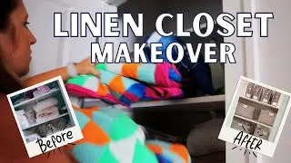 LINEN CLOSET OVERHAUL |Declutter, Clean, and Label with Me|Creating a functional organization system