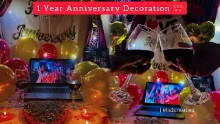 My sister and I made an anniversary decoration together.
