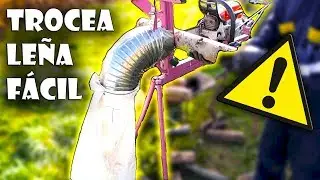 🌳 M&Aacute;QUINA para PICAR o TROCEAR LE&Ntilde;A SOPORTE CABALLETE MOTOSIERRA CASERA