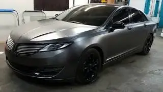 LINCOLN MKZ SATIN DARK GRAY VINYL WRAP