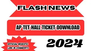 AP TET HALL TICKET DOWNLOAD 2024 OFFICIAL WEBSITE IN COMMENTS #aptet #aptetdscsyllabus #aptet2024