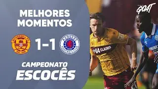 RANGERS TROPE&Ccedil;A NA ESTREIA E APENAS EMPATA COM MOTHERWELL NO CAMPEONATO ESCOC&Ecirc;S! | MELHORES MOMENTOS
