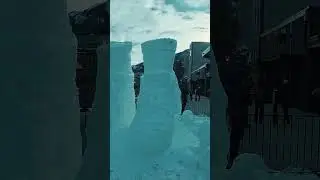 Banff's Snow Festival. an ice sculpture galore 🏔️ #banffsnowdays #banff #wandershiny #banfftoday