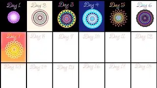 RECAP of Day (1-7) Mini Mandalaart Challenge | 30days challenge @dreamstyle 