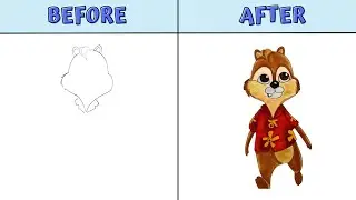 How to draw DALE - Chip and Dale
