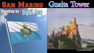 How to Paint Guaita Tower in San Marino🇸🇲 | Guaita Tower San Marino | Painting Every Country |