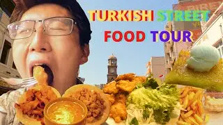 TURKISH STREET FOOD TOUR - BEST DEEP-FRIED SARDINES + DELICIOUS CHEESE DESSERT in Canakkale, Turkey!