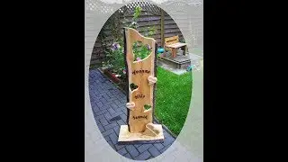 Der Hölzerne Hochzeits - Holzstelen -  Deko Aufsteller 09/2017