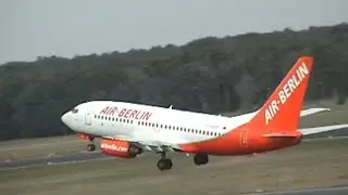 Air Berlin Boeing 737-700 takes off from Berlin-Tegel #airberlin #737 #planespotting 
