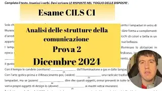 Esame CILS C1 Dicembre 2024 -  Prova 2 di Analisi delle strutture della comunicazione