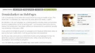 My Hubpages Profile And Twitter Follow Information