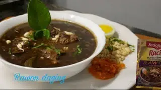 CARA MEMBUAT RAWON DAGING BUMBU RACIK  SIMPLE DAN MUDAH || MENU HARIAN