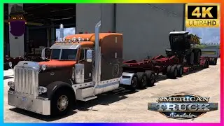 American Truck Simulator Delivering Sprayer Oversize Load Straight Pipe (73) 2025 🎮 ⁴ᴷ⁶⁰
