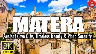 MATERA, ITALY 8K UHD &ndash; Ancient Cave City, Timeless Beauty & Piano Serenity | Ultra HD Relaxation