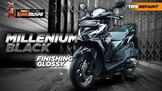 REPAINT VARIO 150 LED OLD WARNA BLACK MILLENIUM PAKAI CLEAR WARNA TERBARU 2K01BK