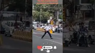Powerful trick traffic police officer 2 handle ट्रैफिक#dancemoves#dance#traffic#signal#road#car#bike