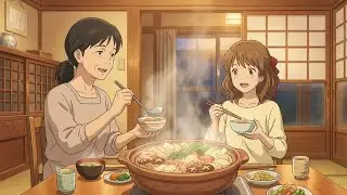 A Hearty Hot Pot Meal with Family | Sharing Warmth and Joy Around the Table | Ghibli Style Video