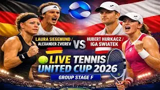 L. Siegemund/A. Zverev Vs Katarzyna Kawa/Jan Zielinski 🎾LIVE TENNIS UNITED CUP 2026 Group stage F