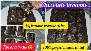 Perfect 1/4 kg measurement brownie recipe Earn monthly 15000 and above#freebaking#brownie