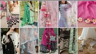 New Dupatta Design 2025/Dupatta designing Ideas For Summer & Farmall Dresses Dupatta Corner Designs