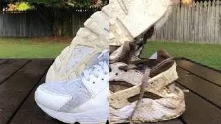 How to Clean Muddy White Nike Huarache's