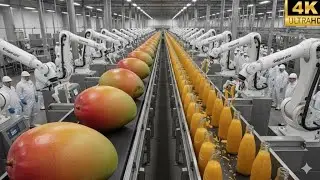 Automatic mango juice 🏭factory/ robotic machin botling on big factory🏭🏭