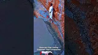 Basement Slab Casting Explained | Real Construction Work#construction #shortvideo #ytshorts #shorts