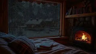 Heavy Rain Sound on Corner Window 🌧️ Cozy Bedroom Ambience for Deep Sleep, Study & Focused Rest