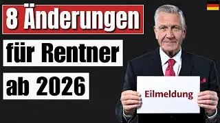 Breaking News | Pensions 2026: 8 major changes &ndash; millions of pensioners are affected!