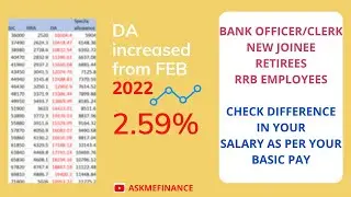 DA FOR BANK EMPLOYEES AND PENSIONERS FROM FEB 2022