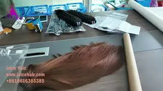 LIGHT YAKI HAIR BUNDLE DARK BROWN COLOR, Highlight Colored Hair Bundle, Joice Remy Hair