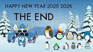 HAPPY NEW YEAR 2025 2026 PENGUIN BAND MUSIC