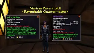 Ravenholdt Quartermaster Location - Project Epoch (Jack in the Box Trinket Location)