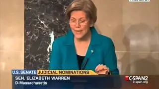 Elizabeth Warren Destroys TEApublicans for blocking Obama nominees.