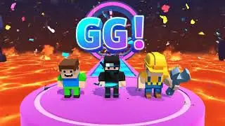Firefly Three Roblox style blocky characters  a blue green noob, a black clad ninja with a glowing c