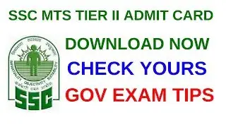 Ssc MTS TIER 2 ADMIT CARD PUBLISHED || DOWNLOAD NOW