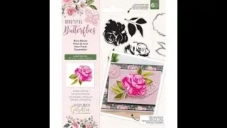 Crafters Companion Beautiful Butterflies Rose Bloom