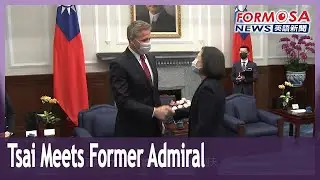 Former US Indo-Pacific commander sits with President Tsai