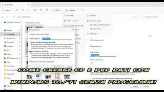 Come creare CD e DVD Dati con Windows 10 / 11 senza programmi