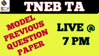 TNEB- TECHNICAL ASSISTANT- MODEL PREVIOUS YEAR QUESTION PAPER