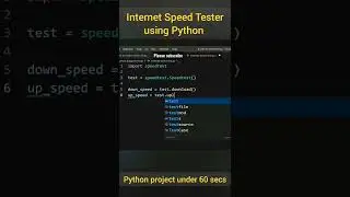 internet speed tester using python 