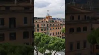 Vertical video. Cordonata and Piazza D'Aracoeli. Rome, Italy