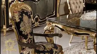 Luxury Kayıhan Black Classic Dining Room Set