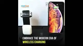 Wireless Charger Dock 4 in1 Multiple Device Fast Charging Station with Watch charger Cable Free