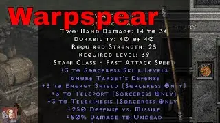 D2R Unique Items - Warpspear (Gothic Staff)